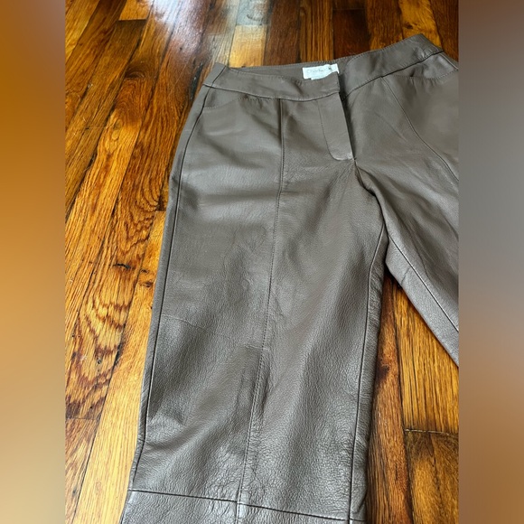 Chadwicks vintage genuine leather pants taupe sz 4 TALL - Picture 5 of 6